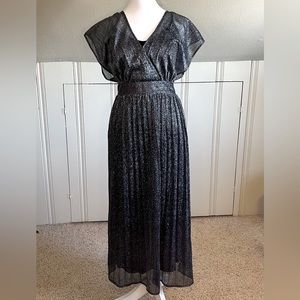 Anthropologie Black Shimmer Dress